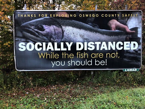 social distance billboard